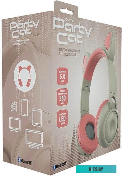 Наушники QUMO Party Cat 32303 (бежевый)