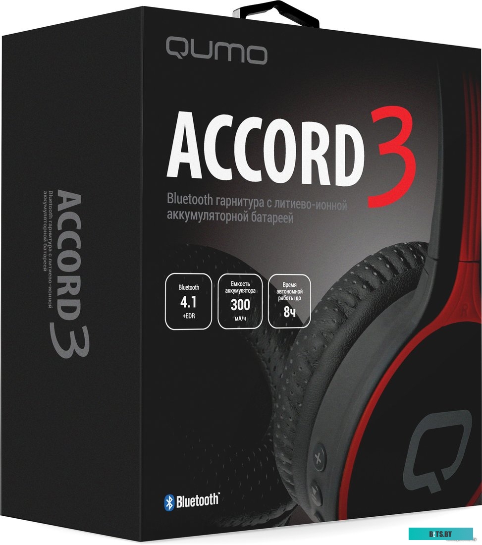 Наушники QUMO Accord 3 (черный/красный)
