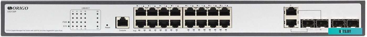 Управляемый коммутатор 3-го уровня Origo OS3120P/250W/A1A