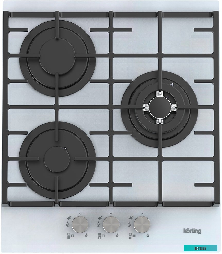 HGG 4825 CTW Встраиваемая варочная панель/ Газовая варочная панель из закаленного стекла, ширина 45 см,  3 высокоэффективные конфорки, сверхмощная кон