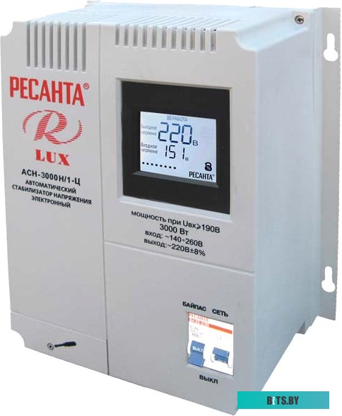 Стабилизатор напряжения Ресанта Lux АСН-3000Н/1-Ц
