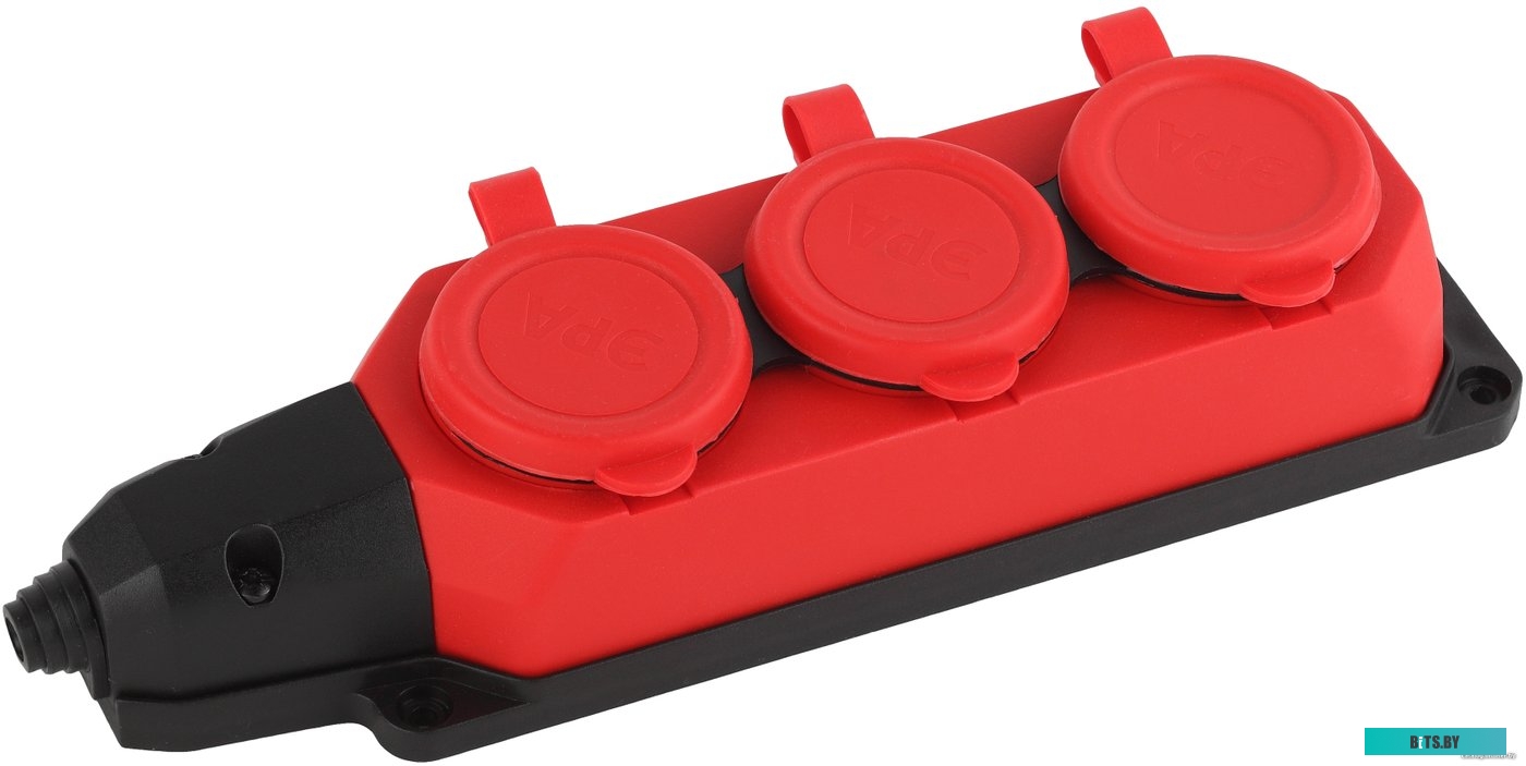 Колодка удлинителя ЭРА K-3e-RED-IP44 Б0044552