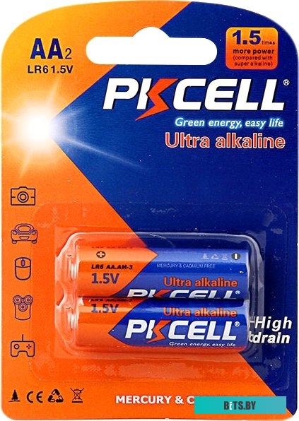 Батарейки PKCELL Ultra Digital Alkaline LR6 AA 2 шт.