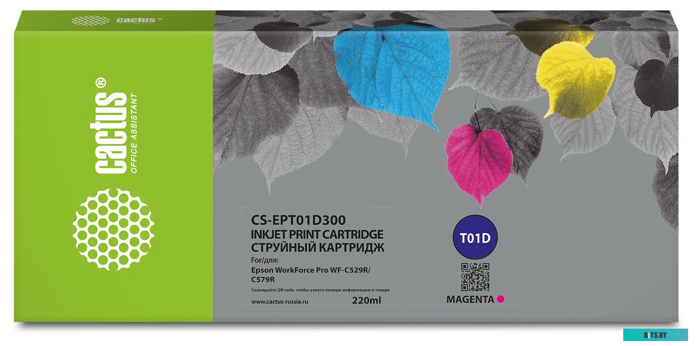 Картридж CACTUS CS-EPT01D300 (аналог Epson T01D3)