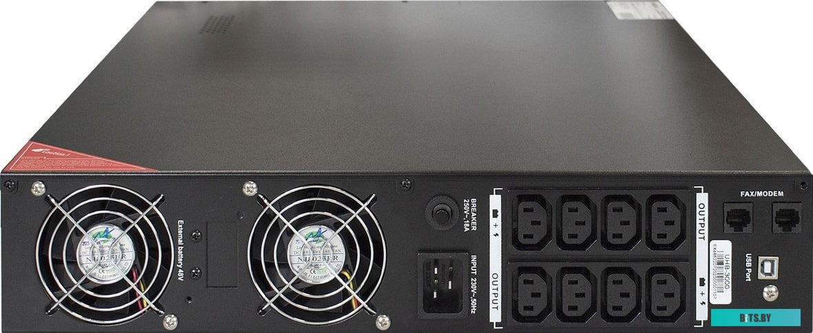 Источник бесперебойного питания (ИБП) ExeGate SinePower UHB-3000.LCD.AVR.C13.RJ.USB.2U <EP285645RUS>