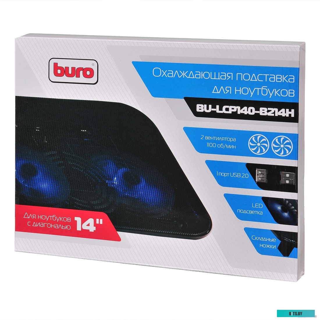 Подставка для ноутбука Buro BU-LCP140-B214H