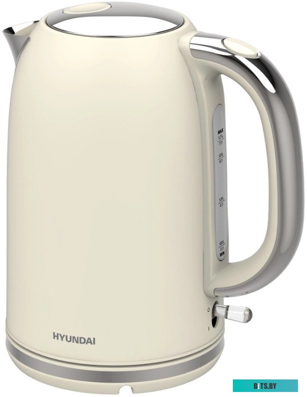 HYK-S9900 Чайник электрический Hyundai HYK-S9900 1.7л. 2200Вт молочный/серебристый корпус: металл