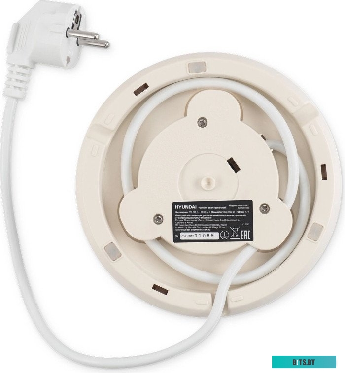 HYK-S9900 Чайник электрический Hyundai HYK-S9900 1.7л. 2200Вт молочный/серебристый корпус: металл