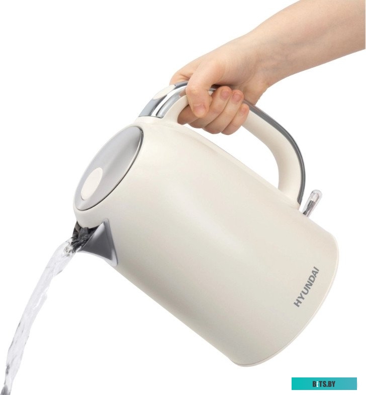 HYK-S9900 Чайник электрический Hyundai HYK-S9900 1.7л. 2200Вт молочный/серебристый корпус: металл