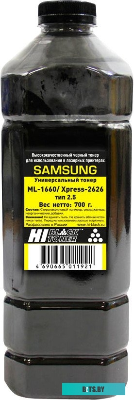 Тонер Samsung ML-1610/2010/1660 (ML-1610D2/D104), Xerox Ph 3260 , Тип 2.5, Bk, 700 г, кан., Hi-Black