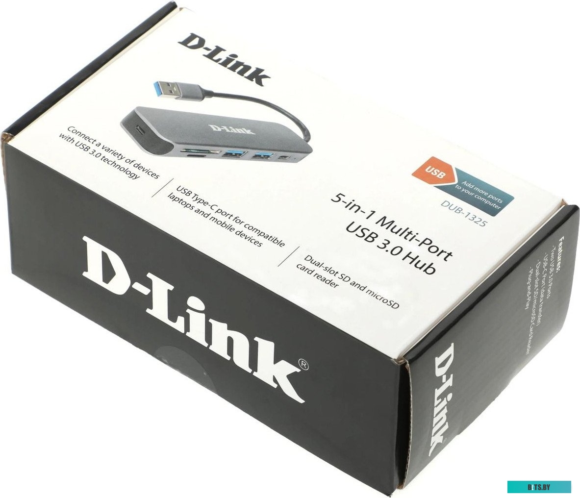 DUB-2325/A2A Разветвитель USB 2.0 D-Link DUB-2325 2порт. черный (DUB-2325/A2A)