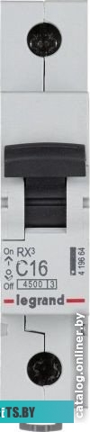 Автоматический выключатель Legrand RX3 1П 16А 4,5кА C 419664