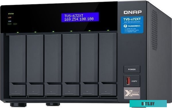 Настольное сетевое хранилище QNAP TVS-672XT-I3-8G