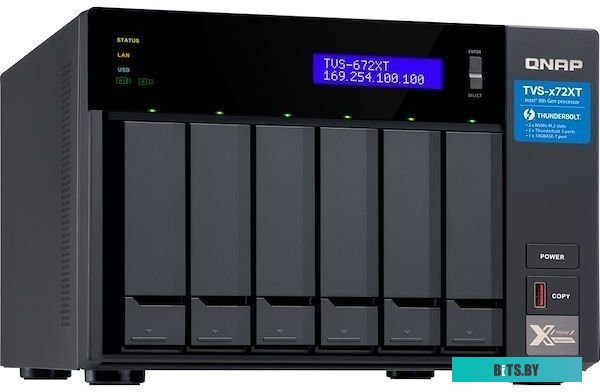 Настольное сетевое хранилище QNAP TVS-672XT-I3-8G