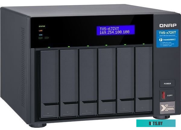 Настольное сетевое хранилище QNAP TVS-672XT-I3-8G