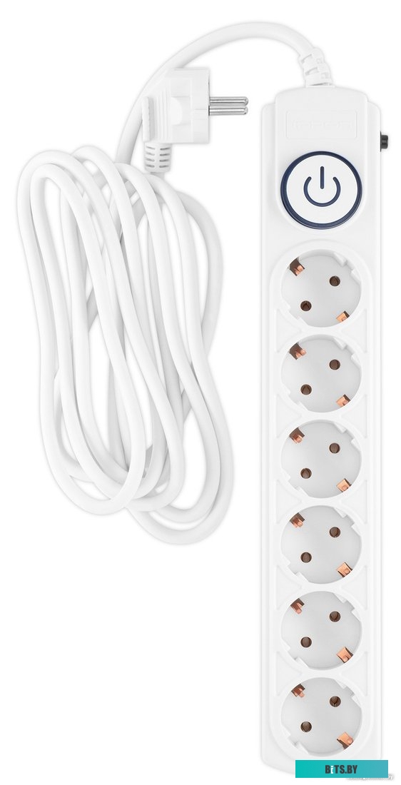 1804738 Ippon BK-6-EU-3-10-W (3м, 6 розеток, белый)