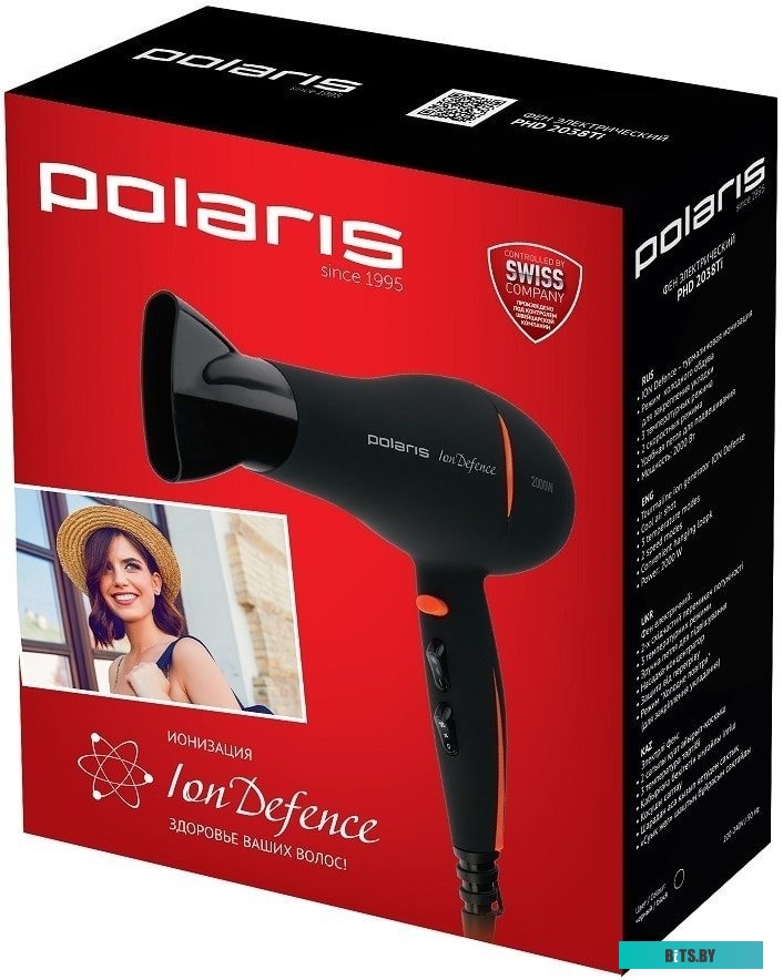 PHD2038TI Фен POLARIS PHD2038Ti, 2000Вт, черный