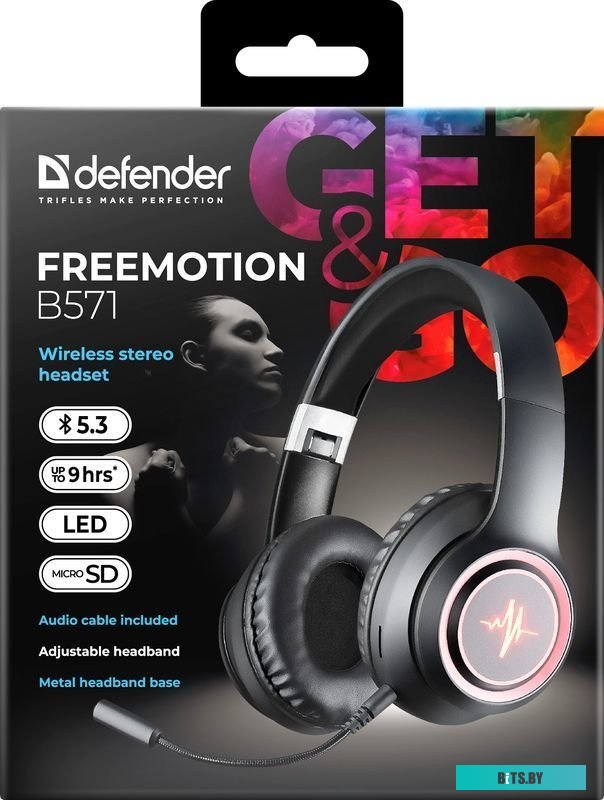 Наушники Defender FreeMotion B571 (со съемным микрофоном)