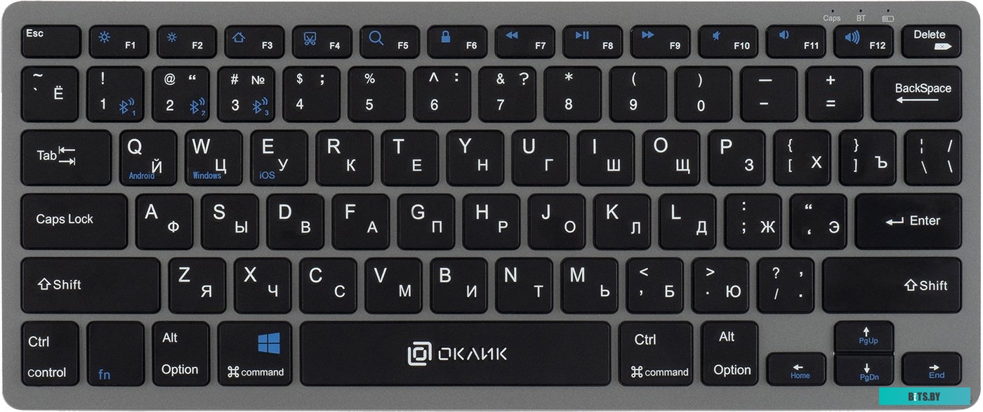 Клавиатура Oklick 835S (серый/черный)