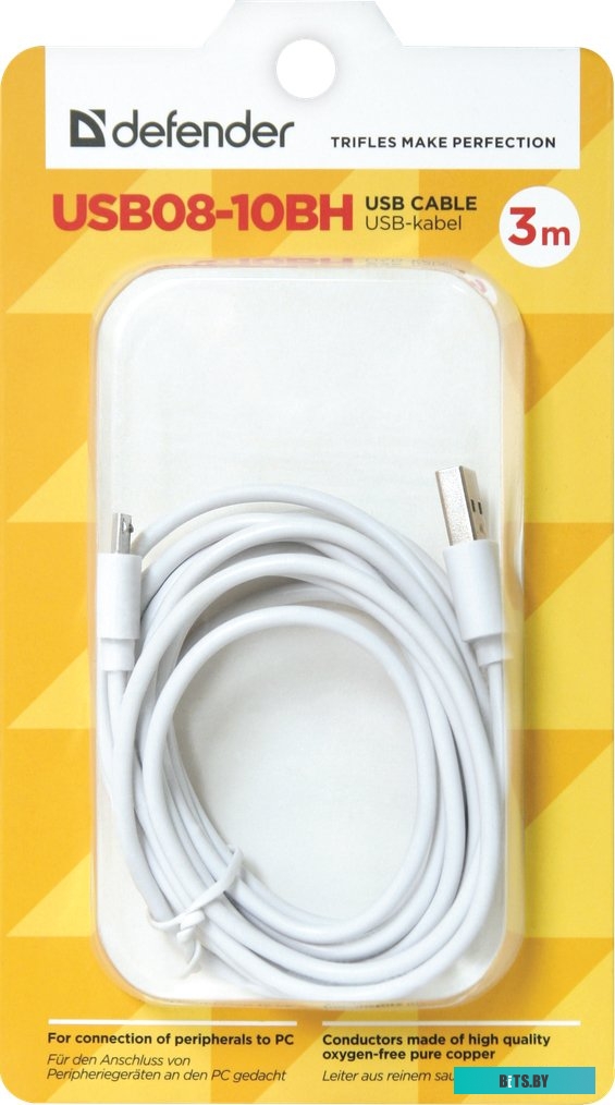 Кабель Defender USB08-10BH (белый) [87468]