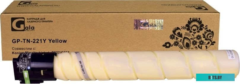 Тонер-туба GP-TN-221Y для принтеров Konica Minolta bizhub C227/C287 Yellow 21000 копий GalaPrint