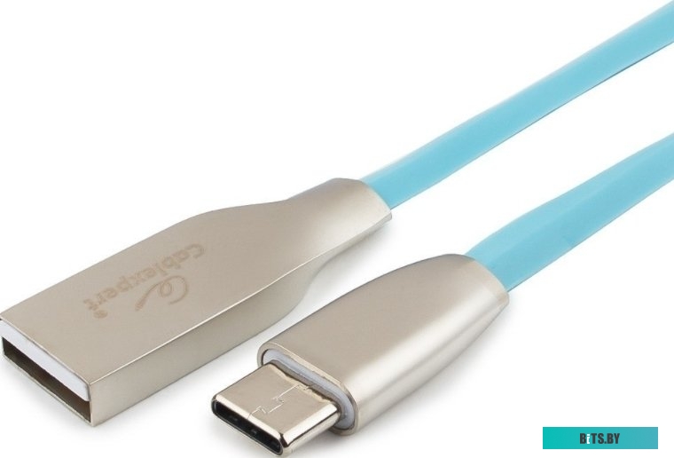 Кабель Cablexpert USB Type-A - USB Type-C CC-G-USBC01Bl-1M (1 м, синий)