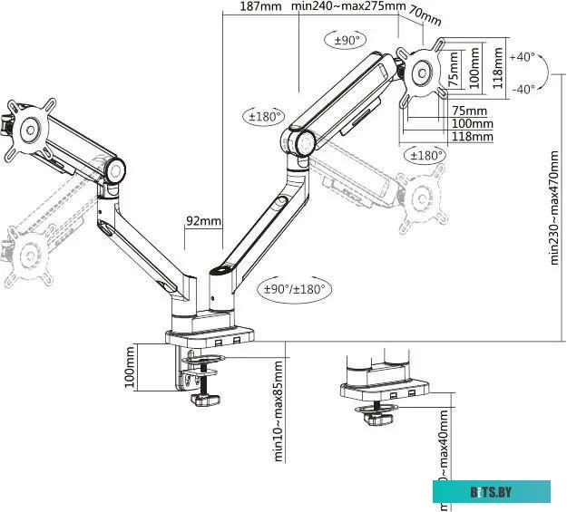 Кронштейн Ultramounts UM733W 17"-32" макс.8кг