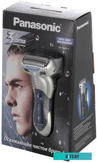 ES-SL41-S520 Бритва сетчатая Panasonic ES-SL41-S520 реж.эл.:3 питан.:аккум. серебристый/синий