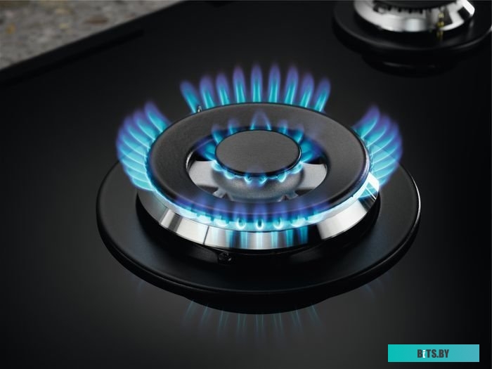 KGG75362K Встраиваемые газовые панели ELECTROLUX/ Газовая варочная поверхность  75 см- газ на стекле, 3 чугунных держателя, газконтроль варочной повер