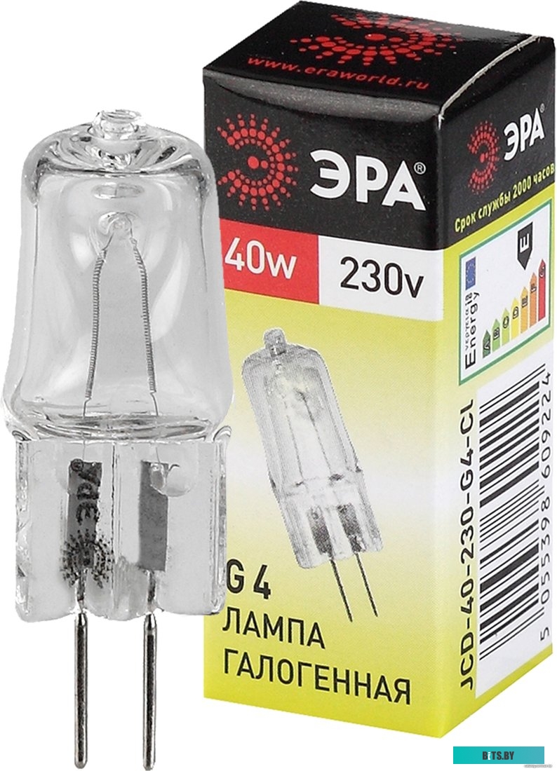 C0039280 ЭРА C0039280 Лампа галогенная JCD-40W-230V-G4-Cl