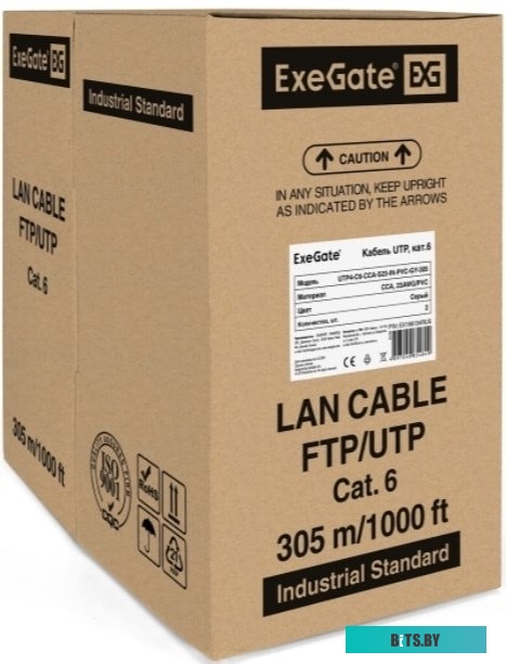 Кабель ExeGate UTP4-C6-CCA-S23-IN-PVC-GY-305 UTP <EX186134RUS>