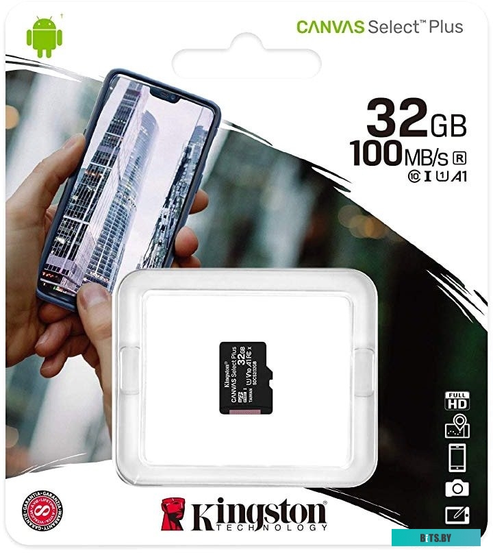 Карта памяти Kingston Canvas Select Plus microSDHC 32GB <SDCS2/32GBSP>