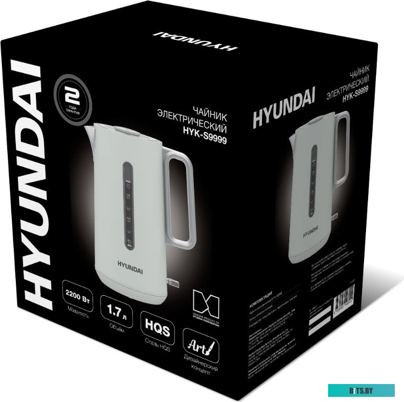 HYK-S9999 Чайник Hyundai HYK-S9999 светло-зеленый/серебристый