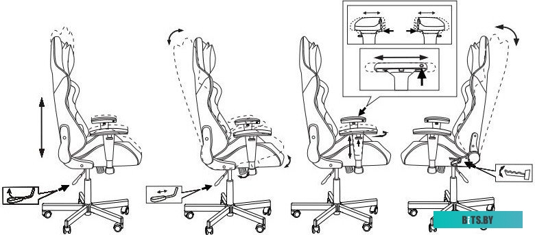 Кресло Zombie Viking 7 Knight B Fabric (черный) <VIKING 7 KNIGHT B FABRIC>