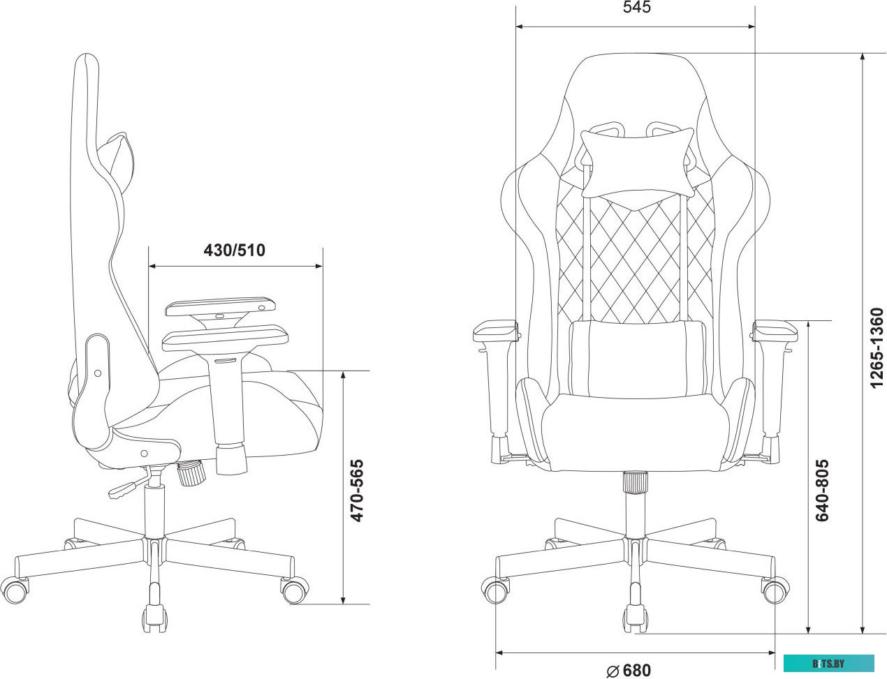 Кресло Zombie Viking 7 Knight B Fabric (черный) <VIKING 7 KNIGHT B FABRIC>