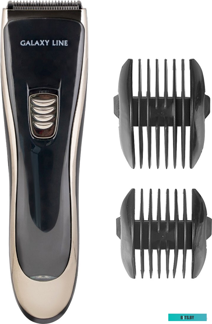 ГЛ4165Л Машинка для стрижки Galaxy Line GL 4165 черный 3Вт (насадок в компл:2шт)