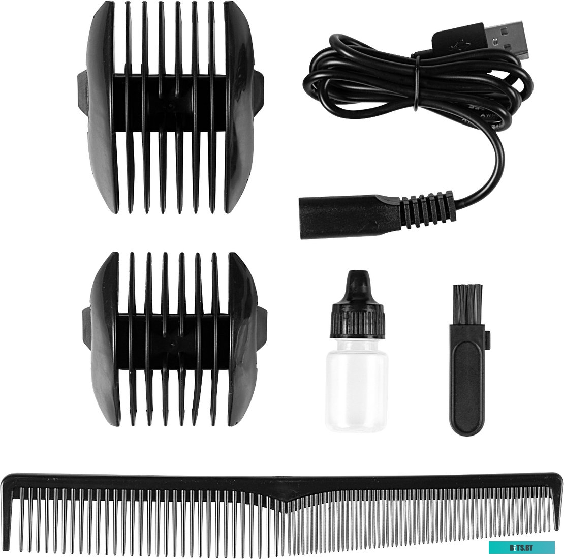 ГЛ4165Л Машинка для стрижки Galaxy Line GL 4165 черный 3Вт (насадок в компл:2шт)