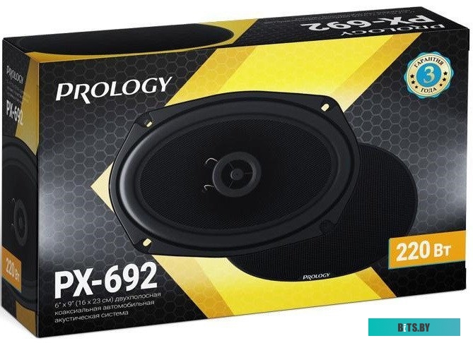 PRPX692 Колонки автомобильные Prology PX-692 220Вт 90дБ 4Ом 15x23см (6x9дюйм) (ком.:2кол.) коаксиальные двухполосные