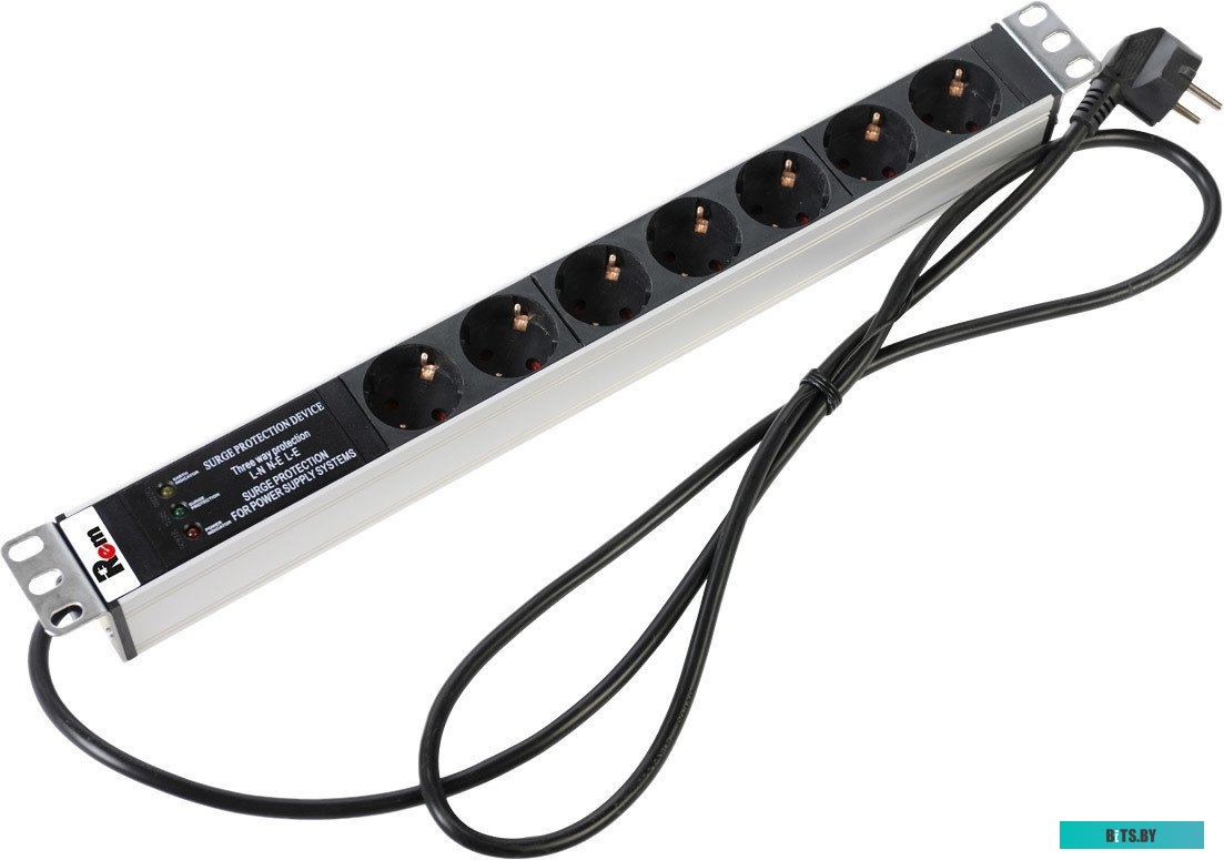 R-10-7S-FI-440-Z Блок распределения питания Rem Rem-10 R-10-7S-FI-440-Z гор.размещ. 7xSchuko базовые 10A без вилки