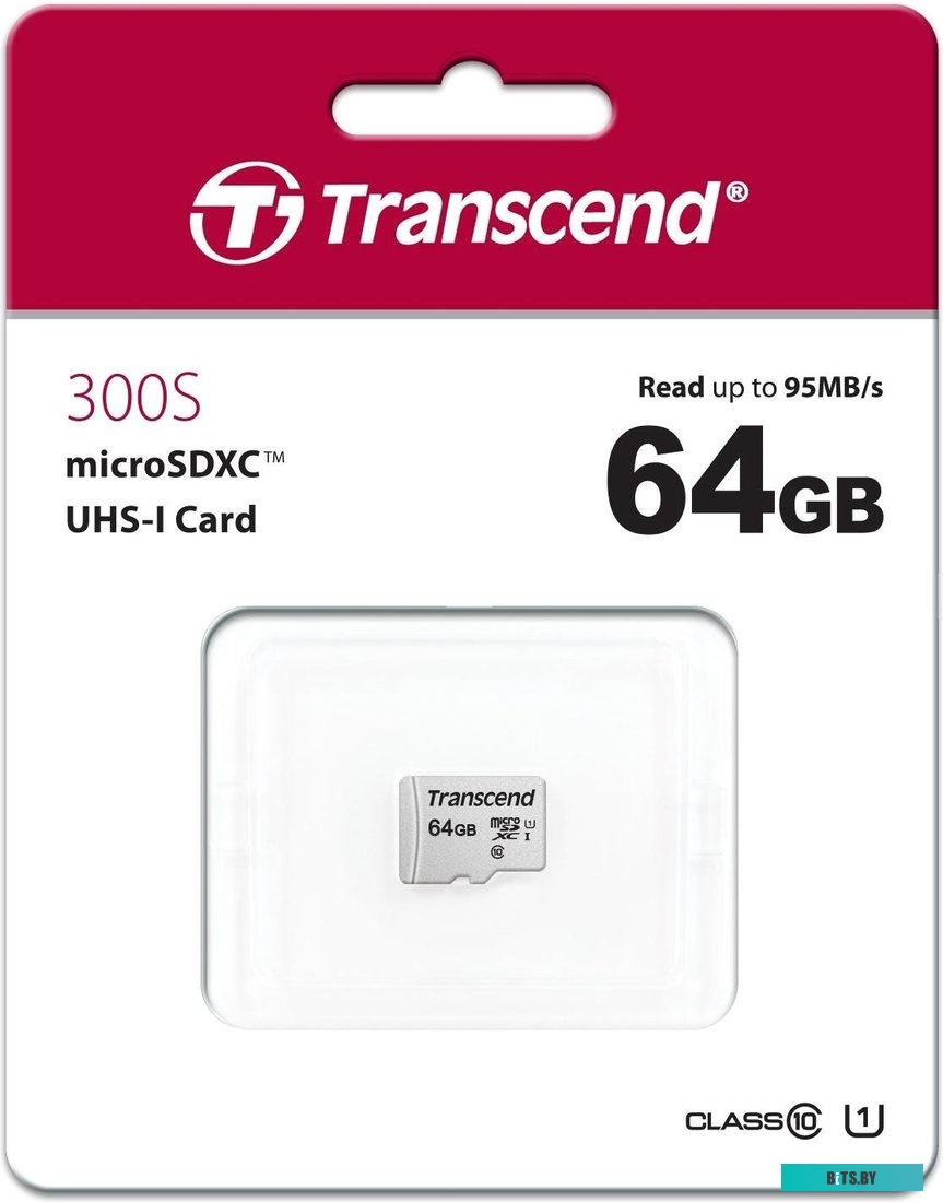 Карта памяти Transcend microSDXC 300S 64GB <TS64GUSD300S>