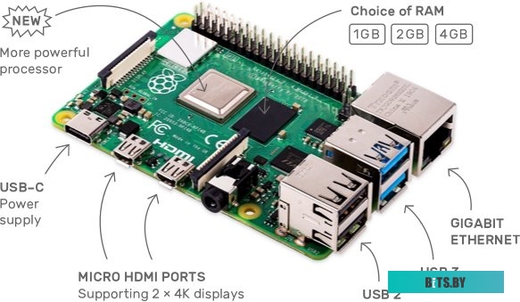 RA505 Корпус ACD Black Metal Aluminum Case for Raspberry Pi 4B