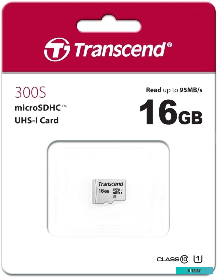 Карта памяти Transcend microSDHC 300S 16GB <TS16GUSD300S>