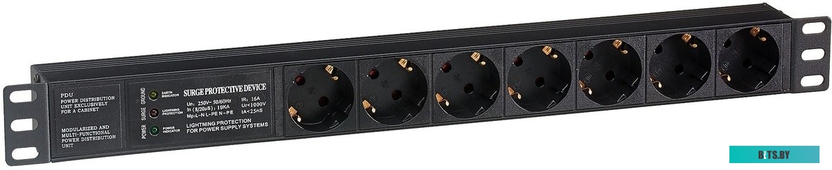 Блок розеток ExeGate ServerPro PDU-19H701 Al-7S-C14-SPD3 <EX280836RUS>