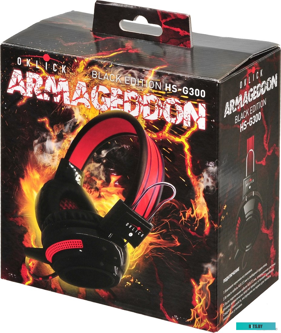 Наушники (Гарнитура) Oklick HS-G300 Armageddon (черный/красный)