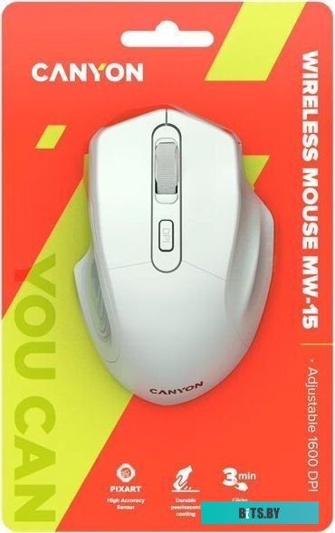 Мышь Canyon MW-15 (жемчужно-белый) <CNE-CMSW15PW>