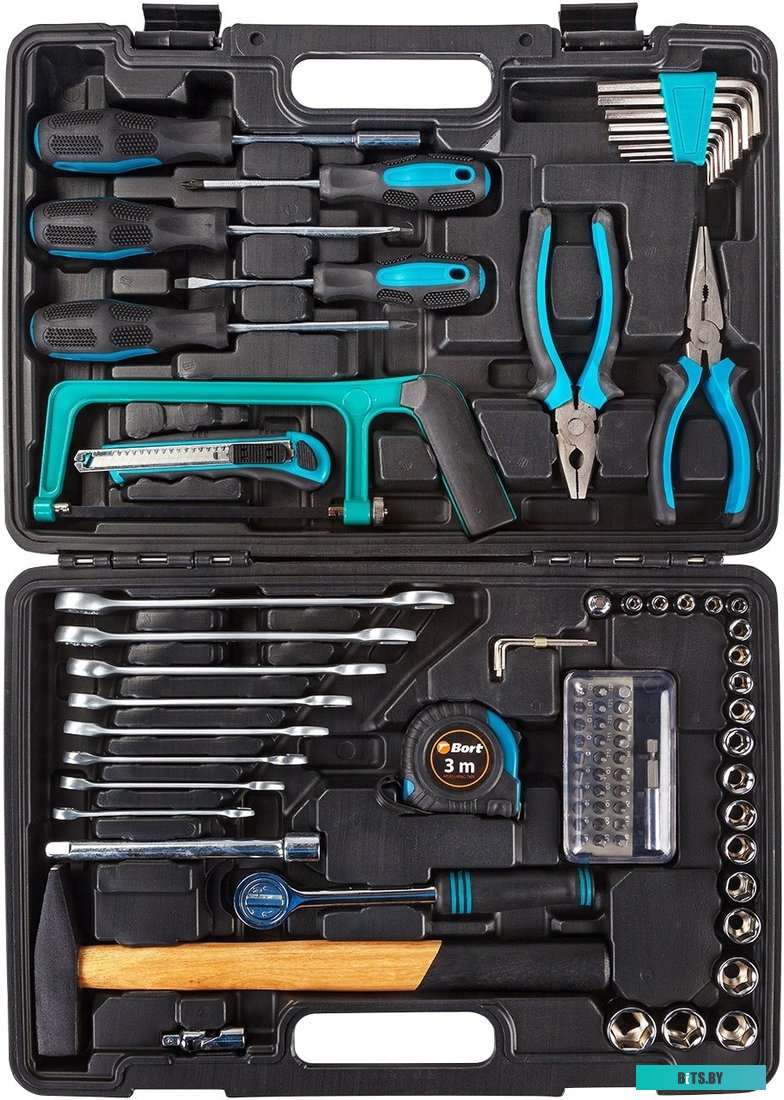 Универсальный набор инструментов Bort BTK-89 (84 предмета) <91276063>