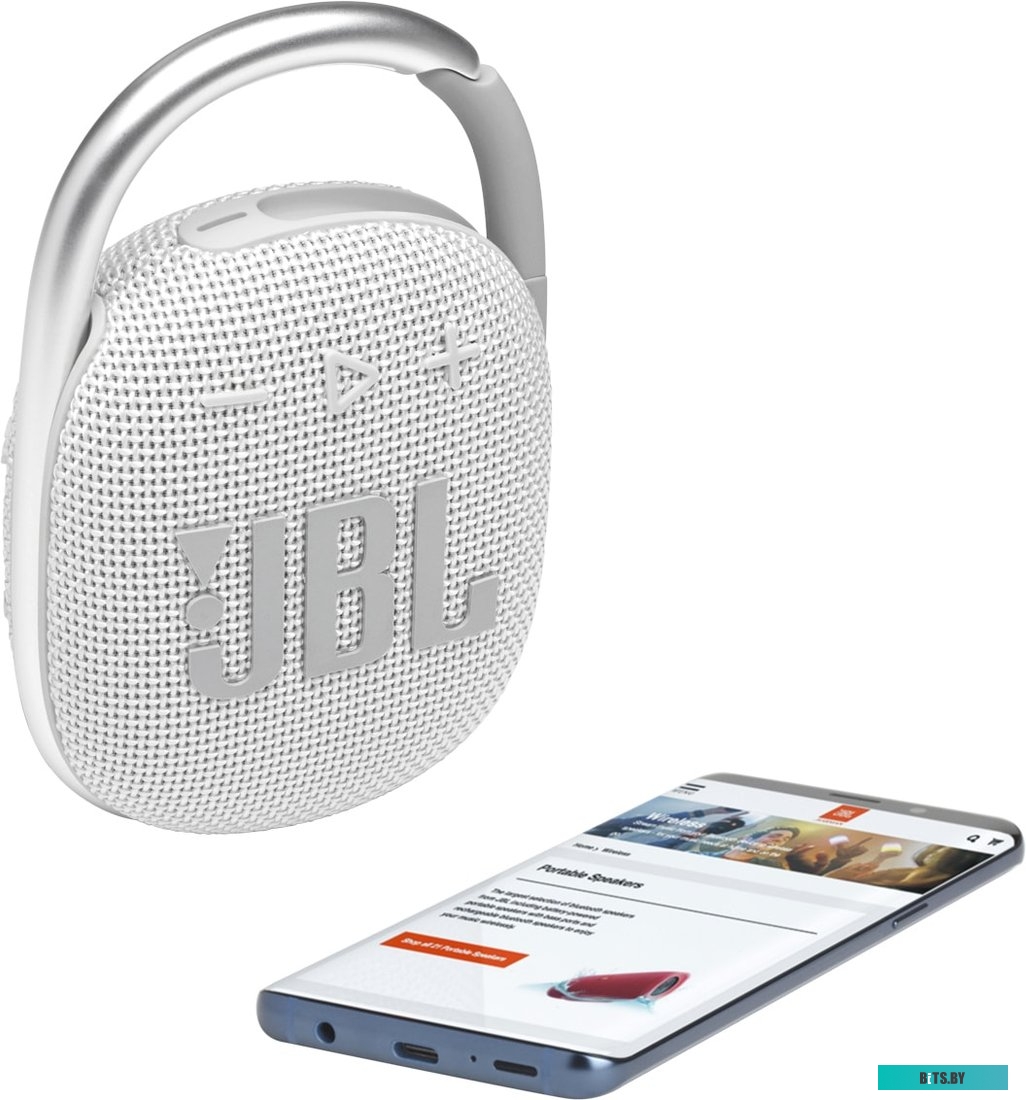 Портативная акустика JBL Clip 4 (белый) <JBLCLIP4WHT>