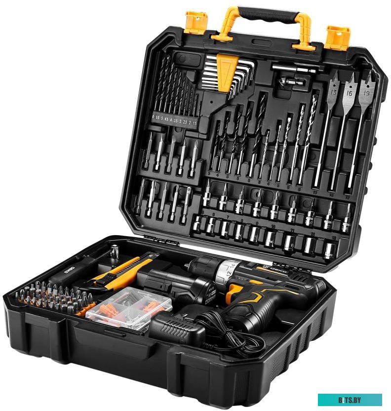 Дрель-шуруповерт Deko GCD12DU3 SET 193 063-4138 (с 2-мя АКБ, кейс, набор оснастки)