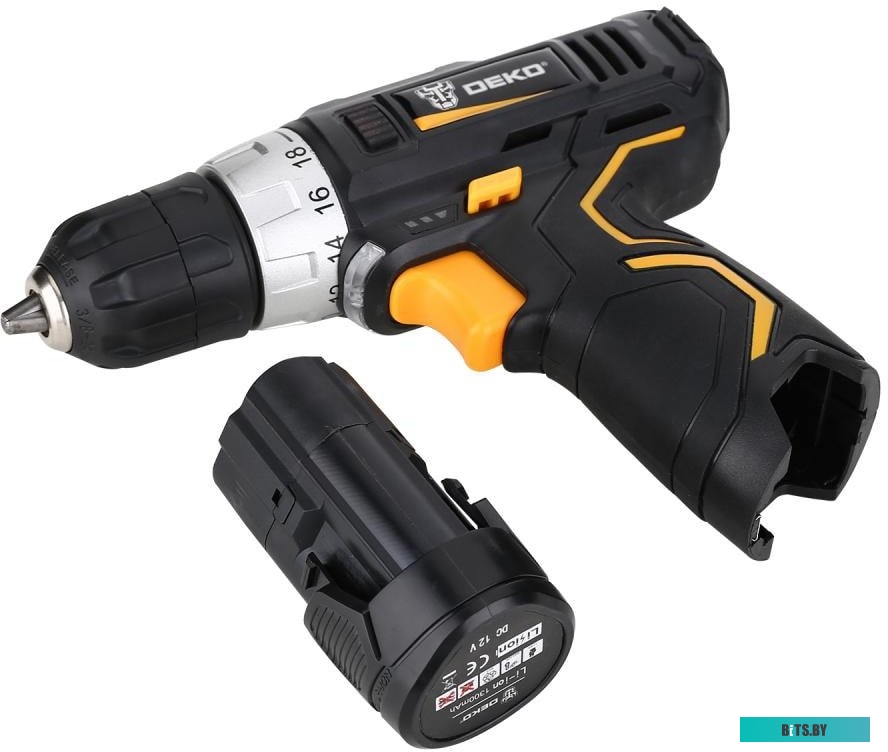 Дрель-шуруповерт Deko GCD12DU3 SET 193 063-4138 (с 2-мя АКБ, кейс, набор оснастки)