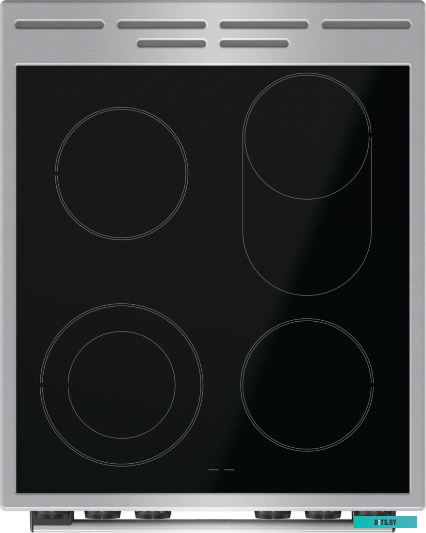 GECS5C70XA Электрическая плита Gorenje GECS5C70XA,  стеклокерамика,  без крышки,  нержавеющая сталь/черный